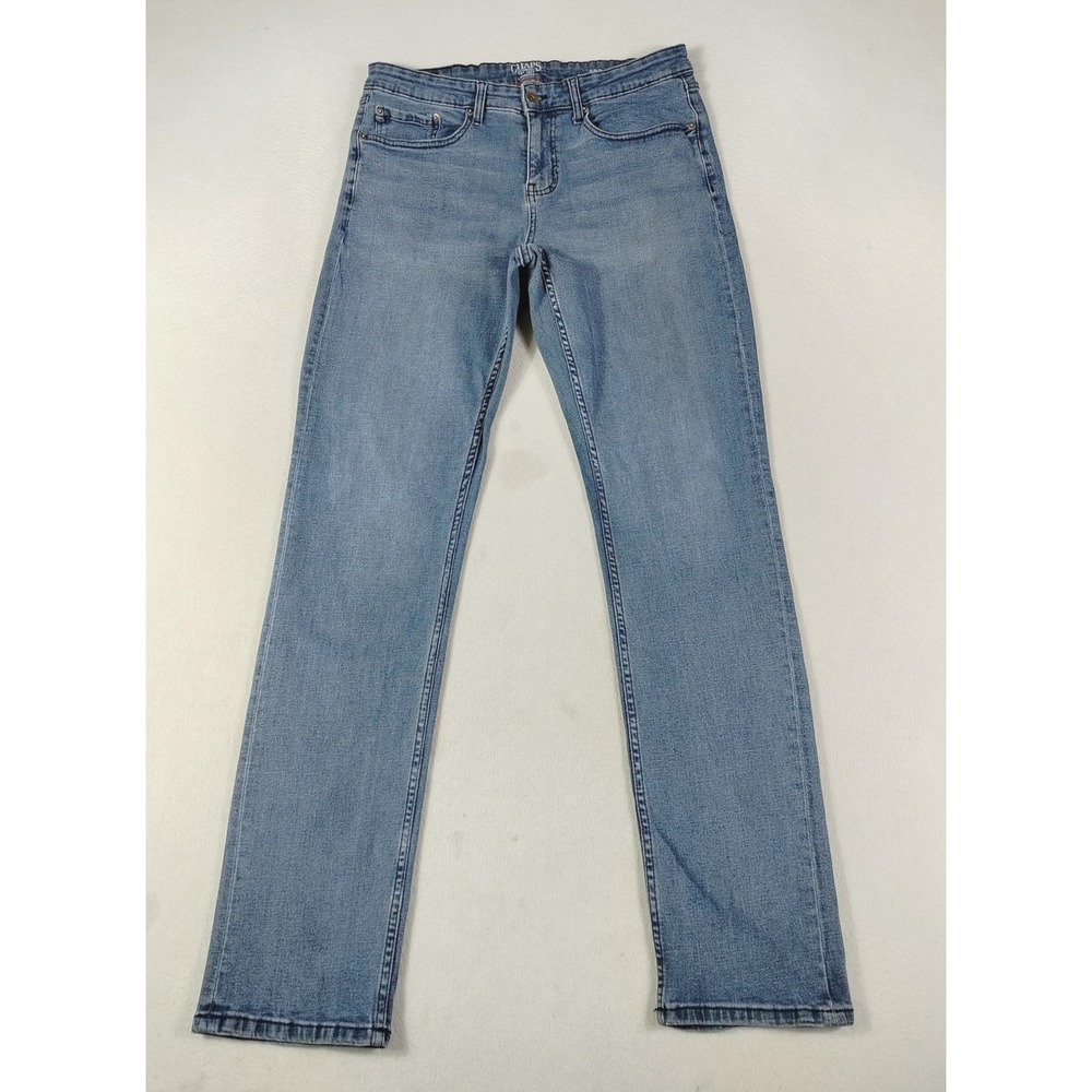 Chaps Straight Fit Jeans Mens 34 Blue Medium Wash Stretch Denim Casual Wear‎